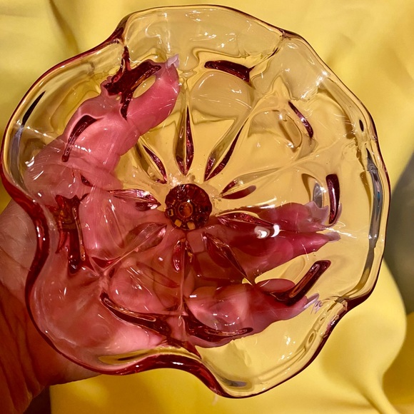 VTG BEAUTIFUL FENTON DESSERT BOWL/COMPOTE DISH - Picture 4 of 5